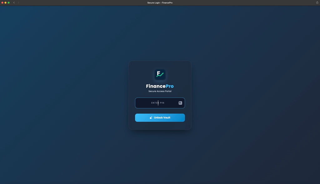 FinancePro Desktop Application Windows| Mac
