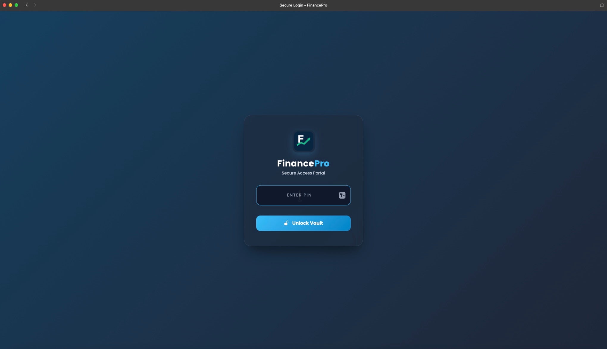 FinancePro Desktop Application Windows| Mac