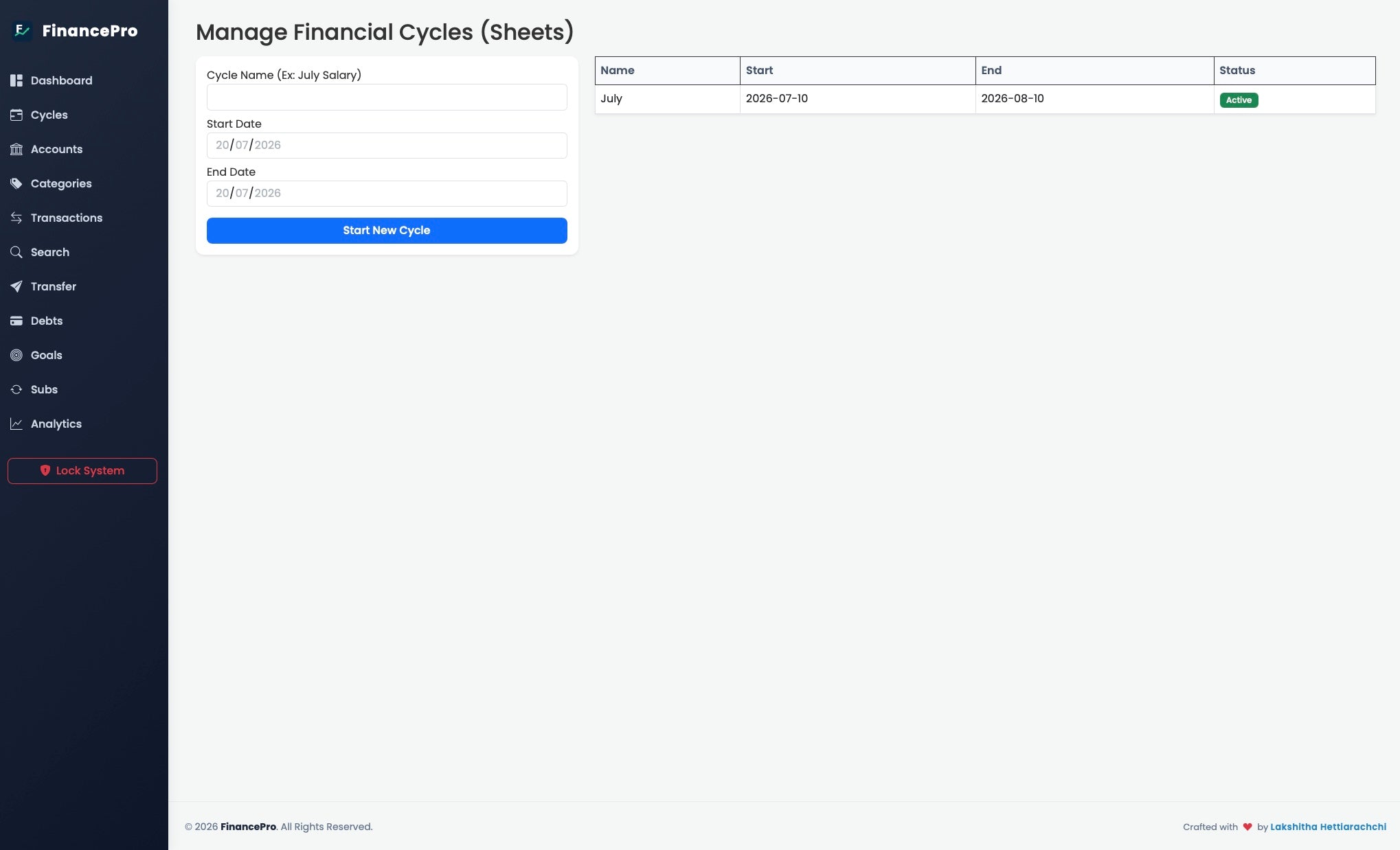 FinancePro Desktop Application Windows| Mac