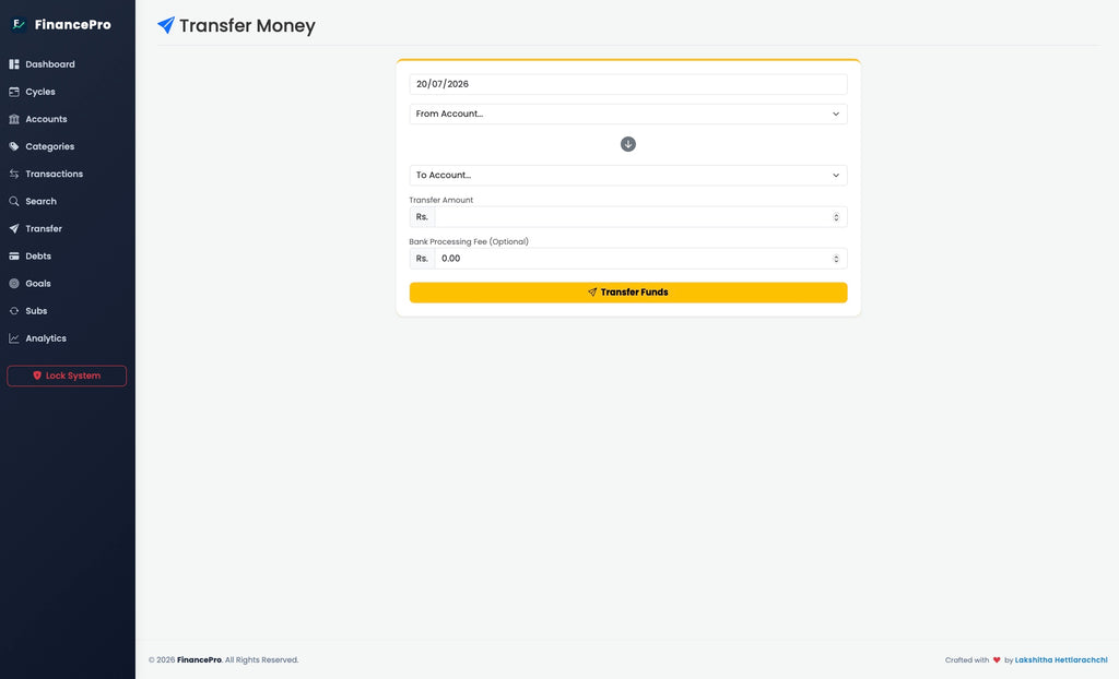 FinancePro Desktop Application Windows| Mac