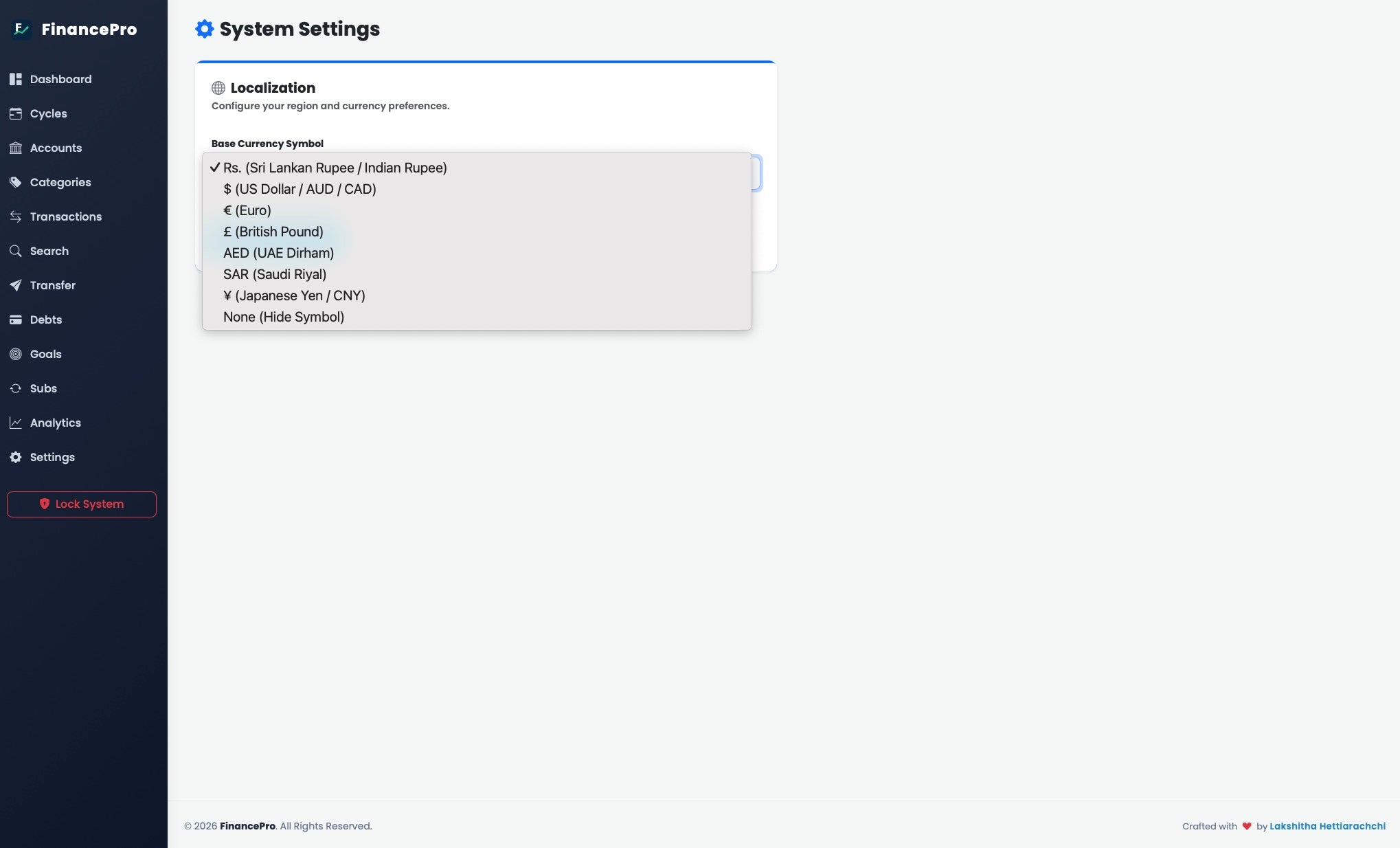FinancePro Desktop Application Windows| Mac